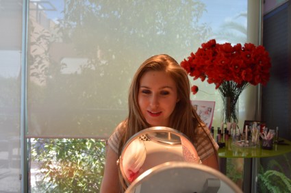 Beauty Party de Fin de Verano del 13 de septiembre. Marta, guapísima después del taller con Gema.