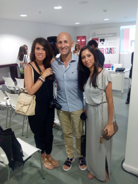 Ester y yo, junto a Modesto Lomba, después de su Masterclass