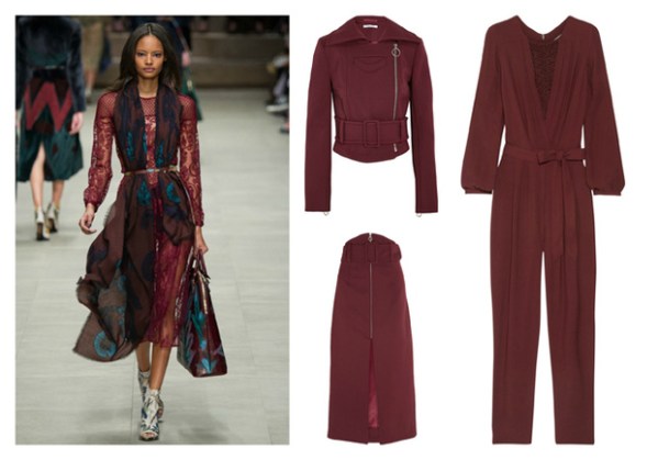 DESFILE DE BURBERRY PRORSUM FW 14-15. Marsala