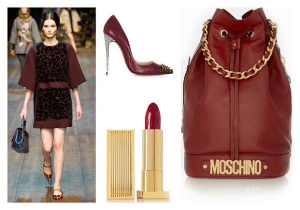 DESFILE DE DOLCE & GABBANA FW 14-15. Marsala